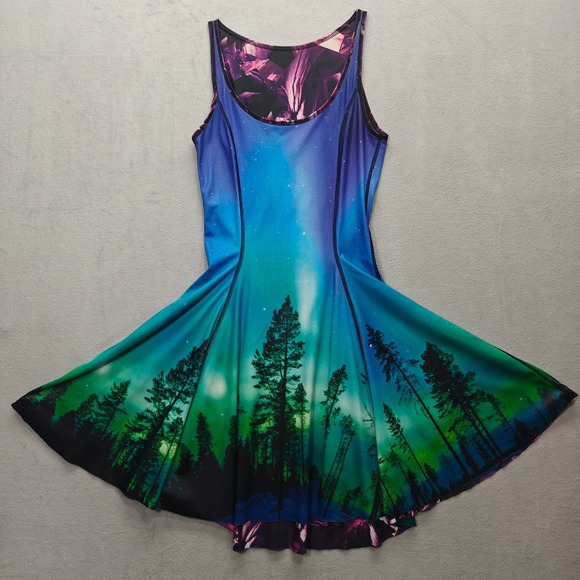 Blackmilk Dresses & Skirts - BlackMilk Amethyst vs Aurora Skye Inside Out Dress Womens Punk Whimsigoth Skater